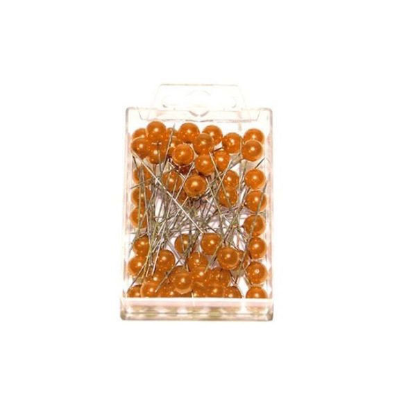 Gombostű 10 x 60 mm narancs 50 db-os szett