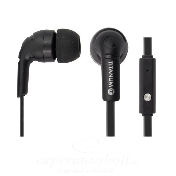 Esperanza Titanum fülhallgató mikrofonnal fekete TH109K