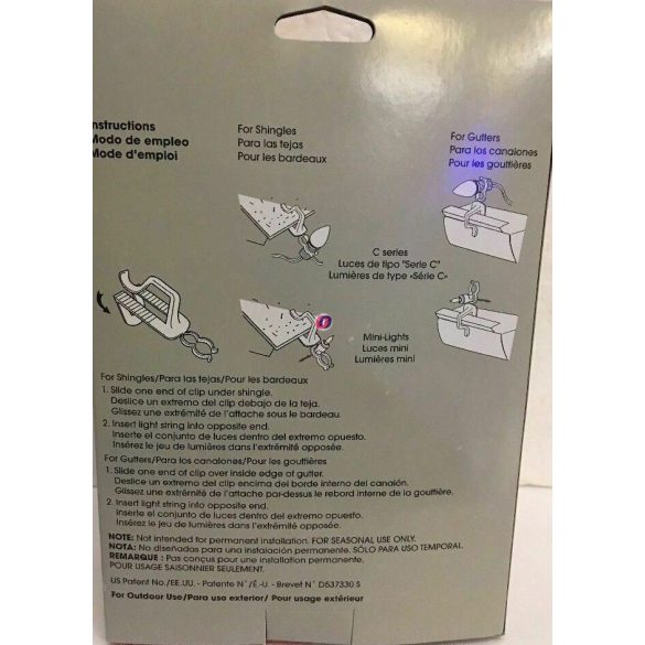 Égősor rögzítő csatornára, cserépre 70 db-os szett