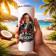 Toroczkai for President-  fém Termosz  / tumbler 600 ml