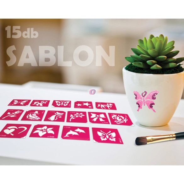 Sablon szett - lányoknak - 15 db-os