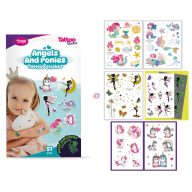   Angyalok és pónik tetoválás matrica szett - 51 db / csomag