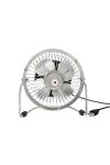 Asztali ventilátor, USB csatlakozóval, ezüst