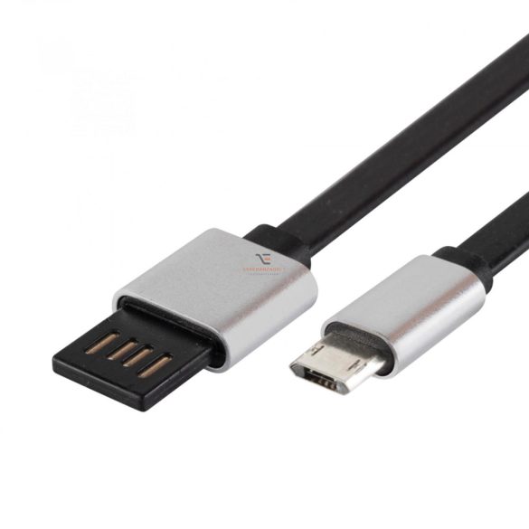 Home microUSB töltőkábel, lapos, 2m USBF 2