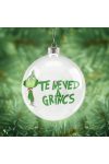 Egyedi neves karácsonyfa gömb Te neved a Grincs, 10 cm
