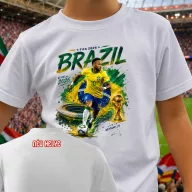  Személyre szabható NEYMAR gyerek póló VB 2026 egyedi névvel