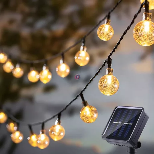 Napelemes vintage fényfüzér 6m 30 LED CRISTAL GLOBE, Raindrop