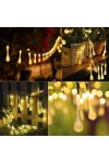 Napelemes fényfüzér 6m 30 LED Raindrop melegfehér
