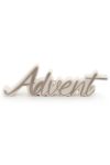 Felirat Advent kerámia 25cm fehér karácsonyi asztaldísz