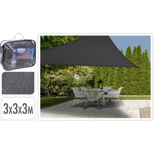 Prémium Napvitorla Háromszög 3x3 m szürke színű