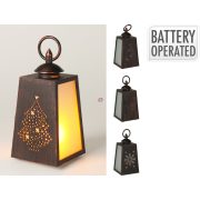   Karácsonyi LED-es lámpás lánghatású fénnyel, 3 féle minta 19,5 cm