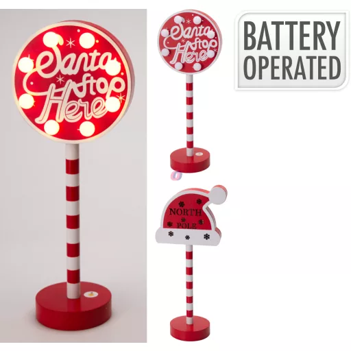 XL Mikulásjelző világító Tábla Led-es 30 cm