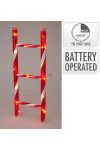 50 cm LED-es Karácsonyi Létra – Piros-fehér csíkos, 21 melegfehér LED-del