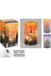 Halloween Lámpa - Meleg Fehér LED-ekkel 10 cm üveg,  2féle választható