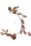 Prémium Őszi girland termésekkel, levelekkel 100 cm Old pink