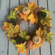 XL Prémium Őszi ajtódísz 25 cm "AUTUMN CLASSIC" 2 féle   XL Prémium Őszi ajtódísz 25 cm "AUTUMN CLASSIC" 2 féle