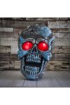 Halloweeni Interaktív figura 31 cm koponya LED, Hang