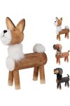 Karácsonyi rönk figura  Kutya – 27 cm, több színben