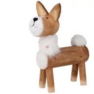 Karácsonyi rönk figura  Kutya – 27 cm, több színben