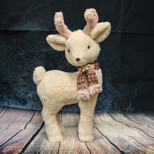 XL Karácsonyi Szarvas figura púder plüss/textil 55cm