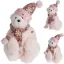 Prémium Karácsonyi medve figura púder plüss/textil 31cm