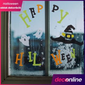 Halloween ablak dekoráció
