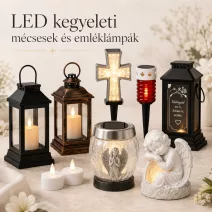 LED kegyeleti mécsesek és emléklámpák