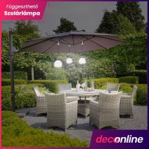 Függeszthető napelemes világítás