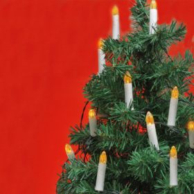 Gyertya formájú karácsonyfa fényfüzér