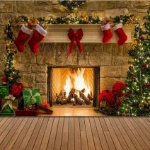 Karácsonyi kandalló dekoráció