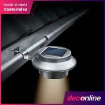 Csatornára szerelhető napelemes lámpa