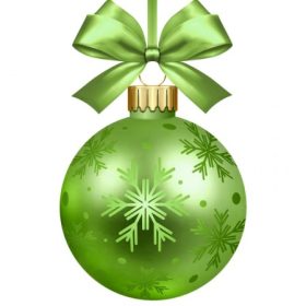 Zöld karácsonyi dekoráció