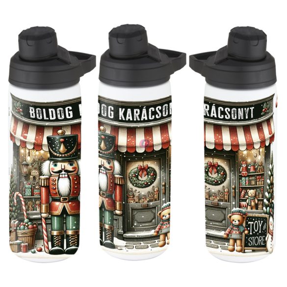 Karácsonyi mintás Kulacs 750 ml "Diótörős - Boldog Karácsonyt" HD