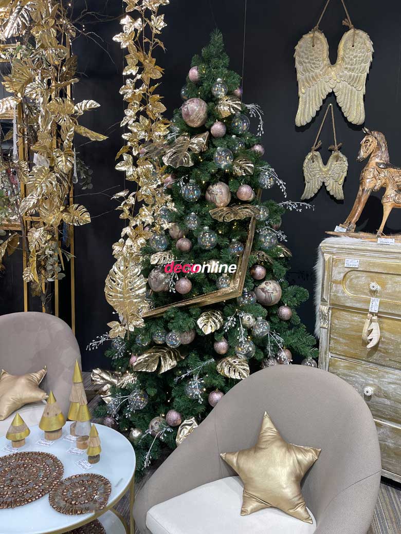 Arany rosegold karácsonyi dekoráció