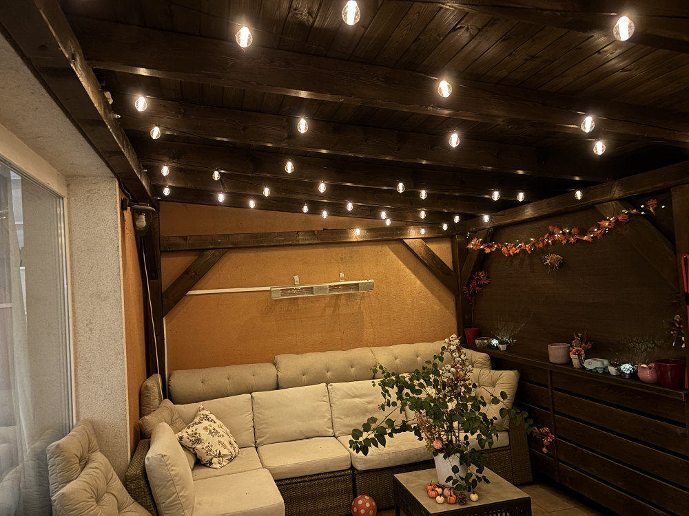 Smart fényfüzér - 100-240V - 25 db melegfehér LED - 15 m - bluetooth