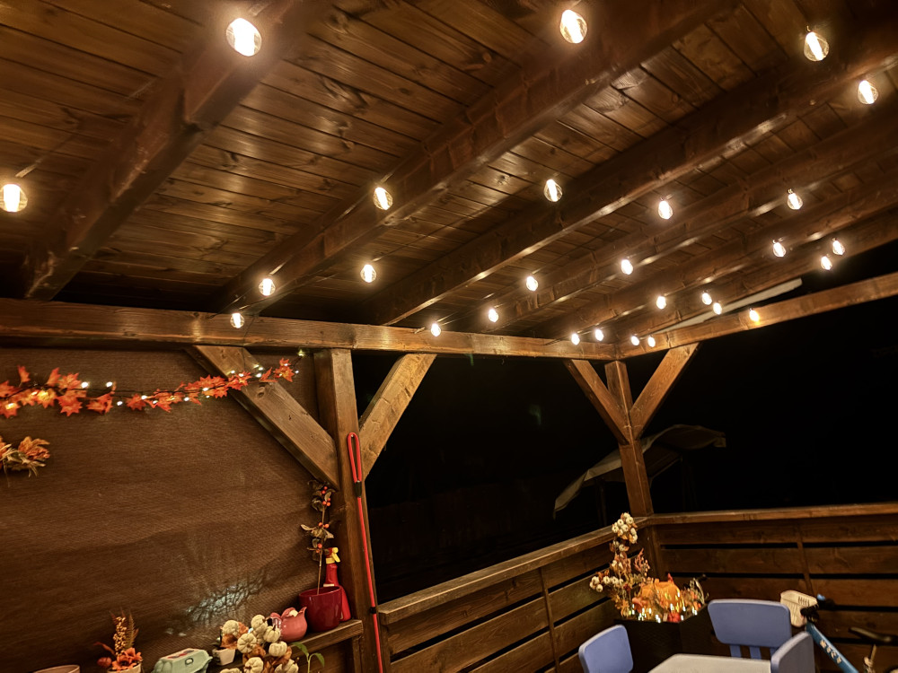 Smart fényfüzér - 100-240V - 25 db melegfehér LED - 15 m - bluetooth