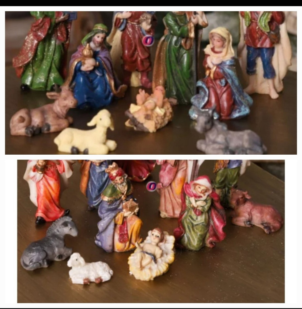 Betlehemi jelenet figura szett 11 db-os szett dobozban Traditional