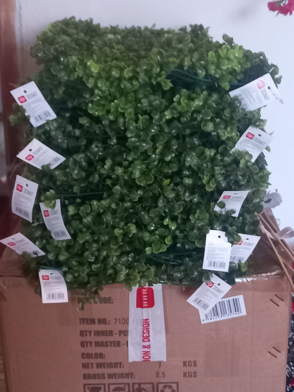 Buxus zöld fal 25x25cm négyzet