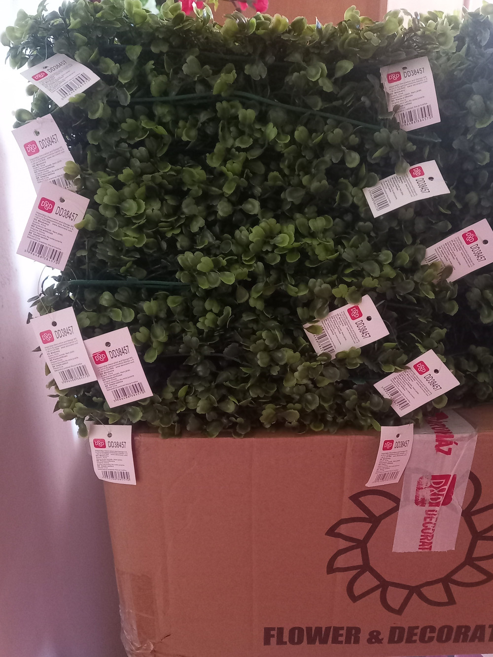 Buxus zöld fal 25x25cm négyzet