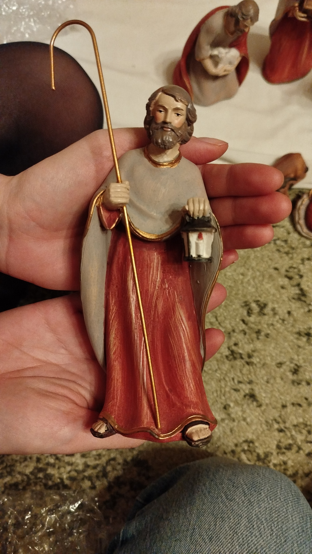 XL Betlehemi figurák poly 8,5x5x21cm színe 9 db-os szett