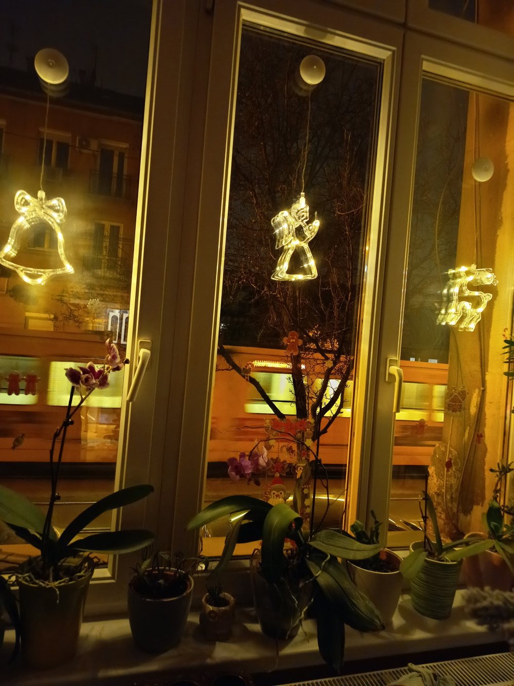 Home LED-es ablakdísz harang, 19cm, 4,5V KID 415